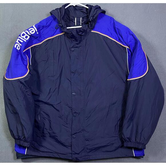 Stan Herman JetBlue Jet Blue Men’s Coat Jacket Hooded Sz 2XL XXL XXLarge w/Liner - Picture 1 of 15